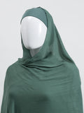 Modal Jersey Hijab & Undercap Set - Forest Green