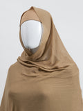 Modal Cotton Scarf & Cap Set - Warm Sepia