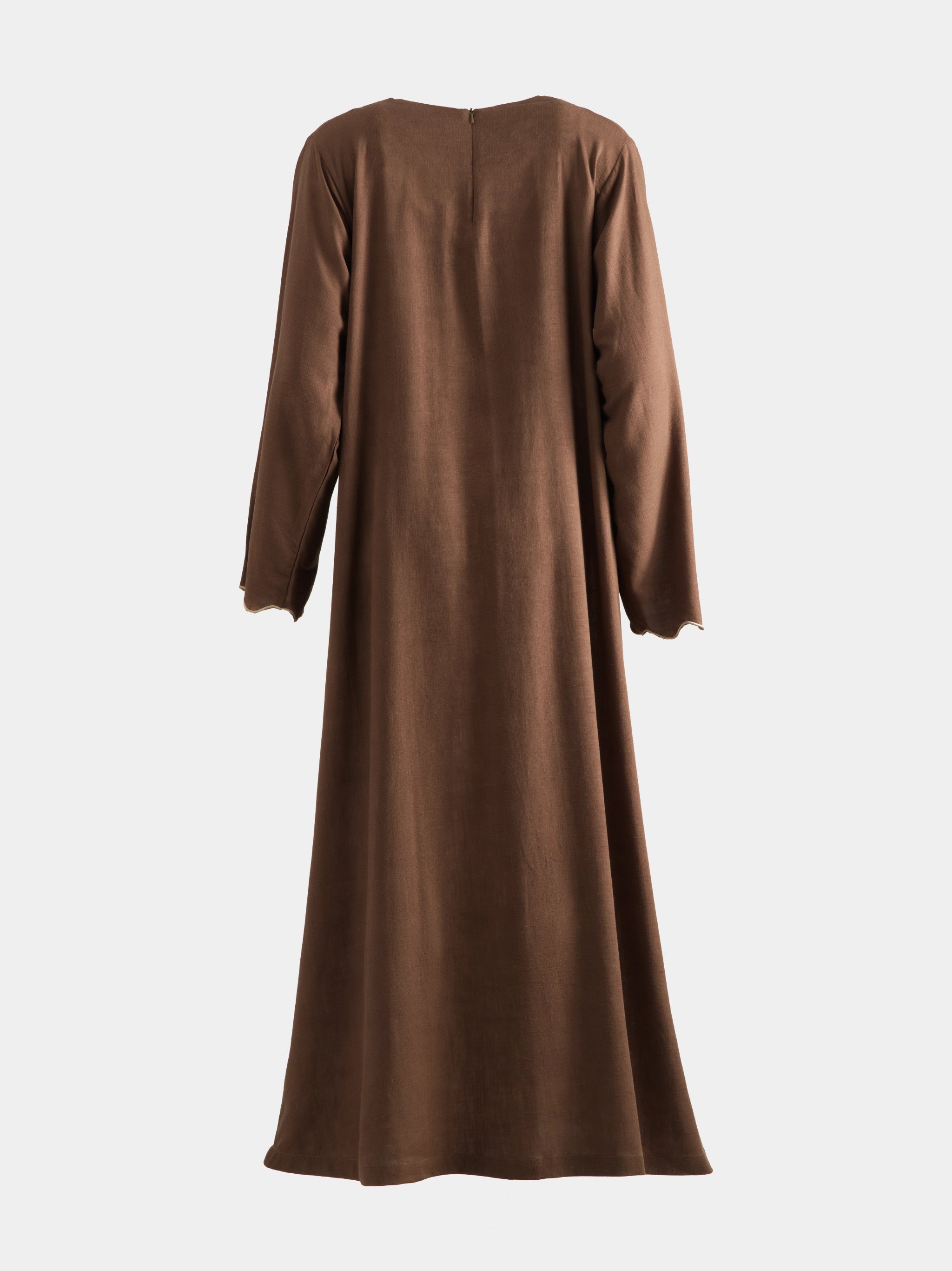 Brown dress on a white background