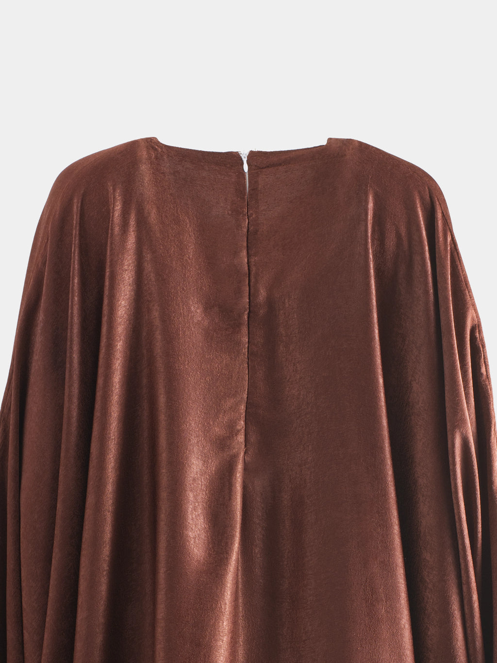 Crushed Silk Butterfly Abaya - Earth Brown