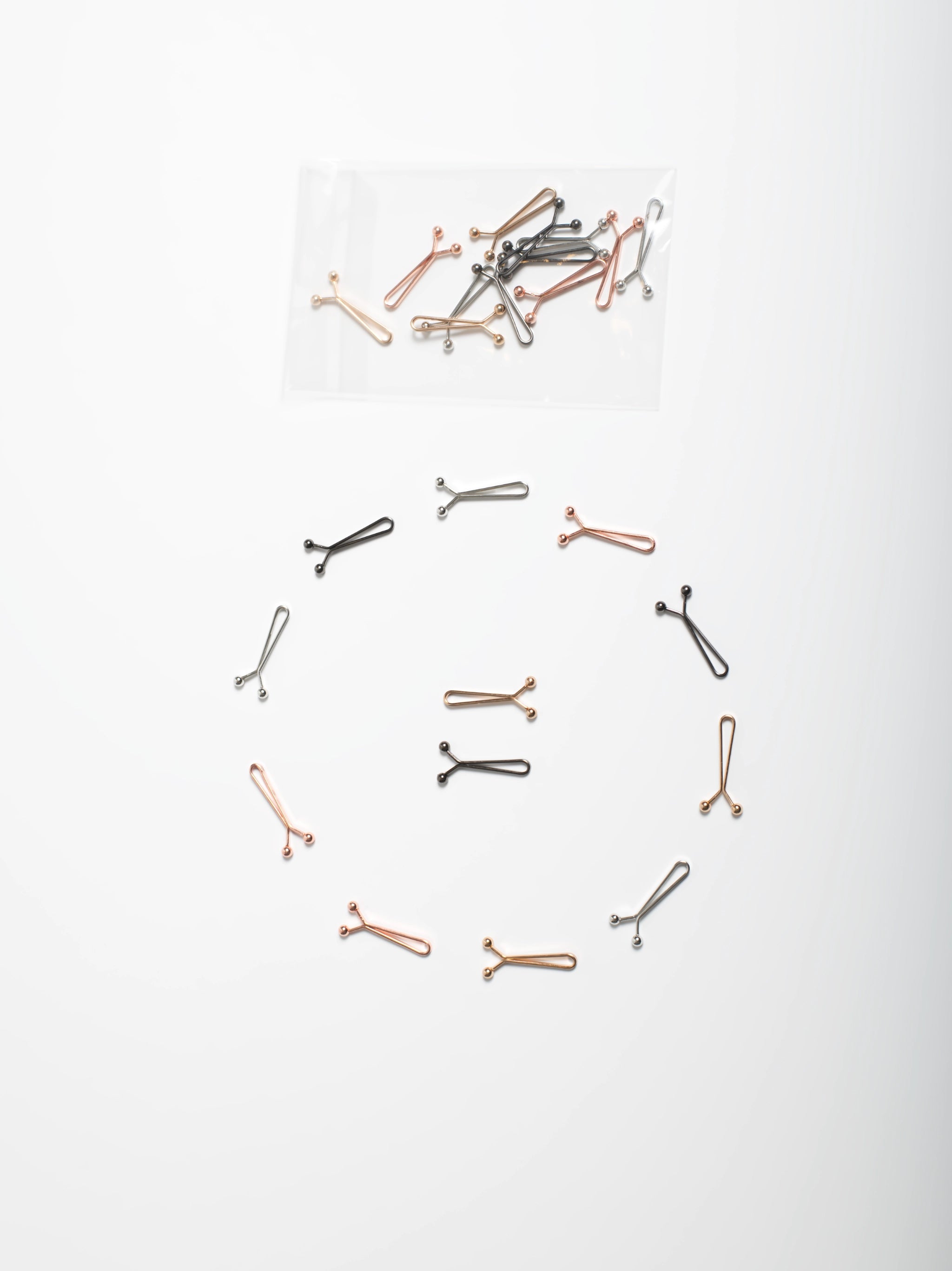 Hijab Pin Set - Assorted Metallics (Set of 12)