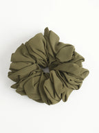 Olive chiffon scrunchie