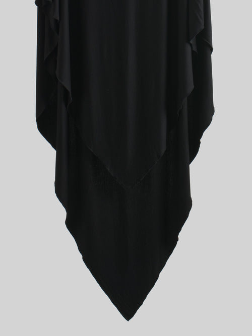 Instant Tie-Back Modal Hijab - Black