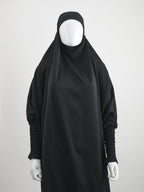 Black Ruched Jilbab