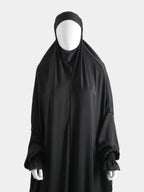 Washed Silk Jilbab - Black