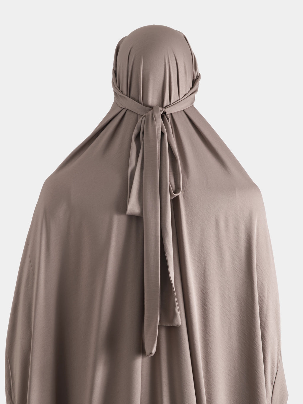 Washed Silk Jilbab - Taupe