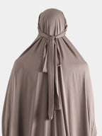 Washed Silk Jilbab - Taupe