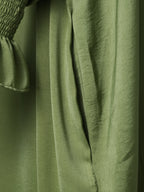 Washed Silk Jilbab - Moss Green