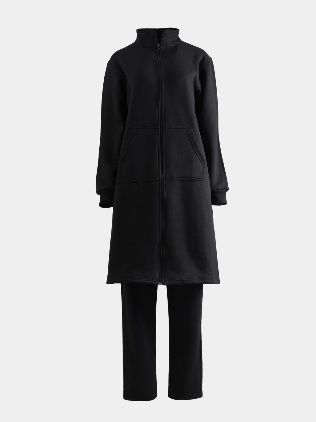 Cotton Fleece Lounge Set - Charcoal