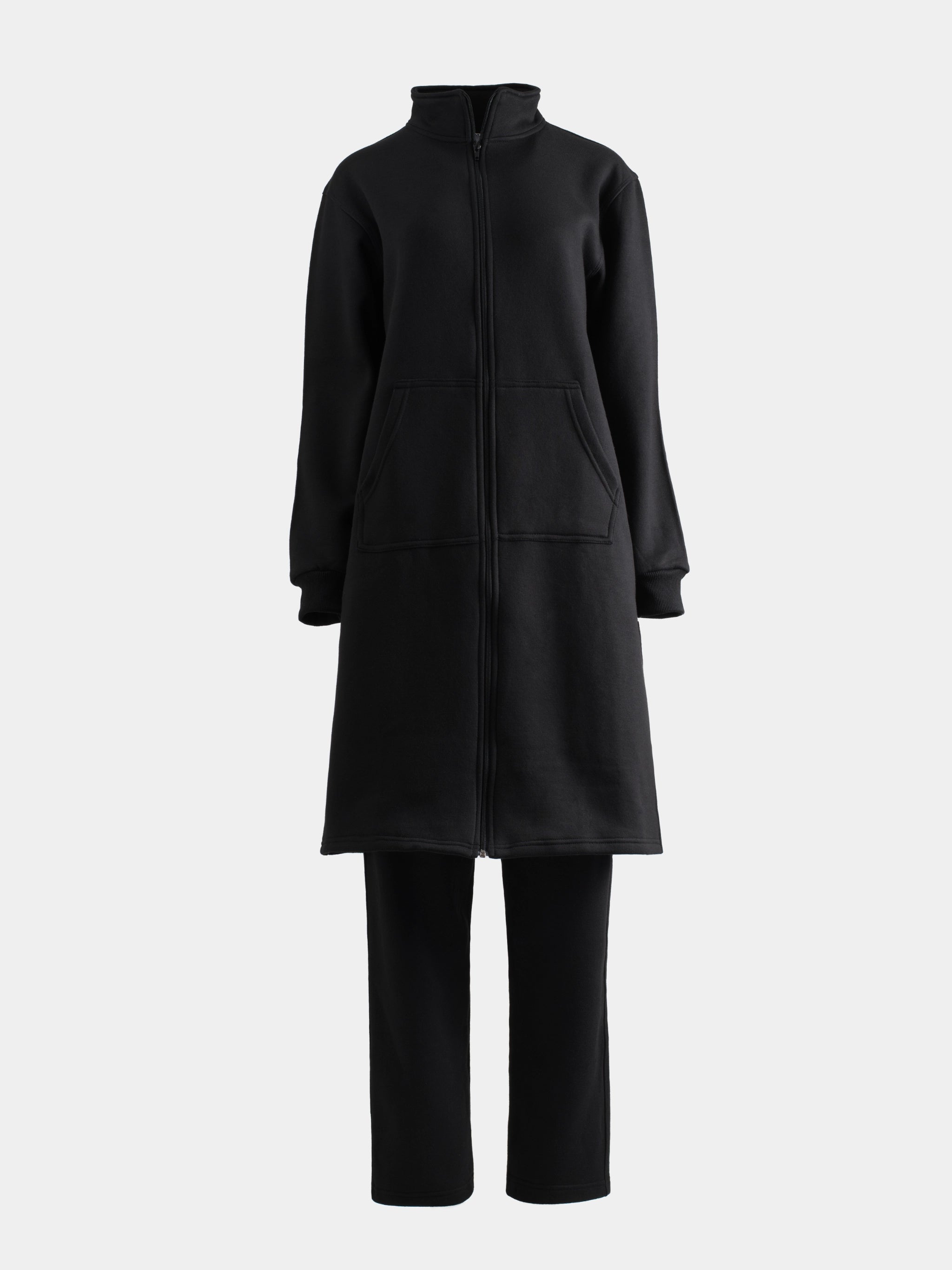 Cotton Fleece Lounge Set - Charcoal