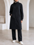 Cotton Fleece Lounge Set - Charcoal