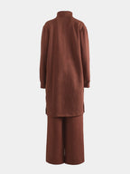 Cotton Fleece Lounge Set - Chestnut