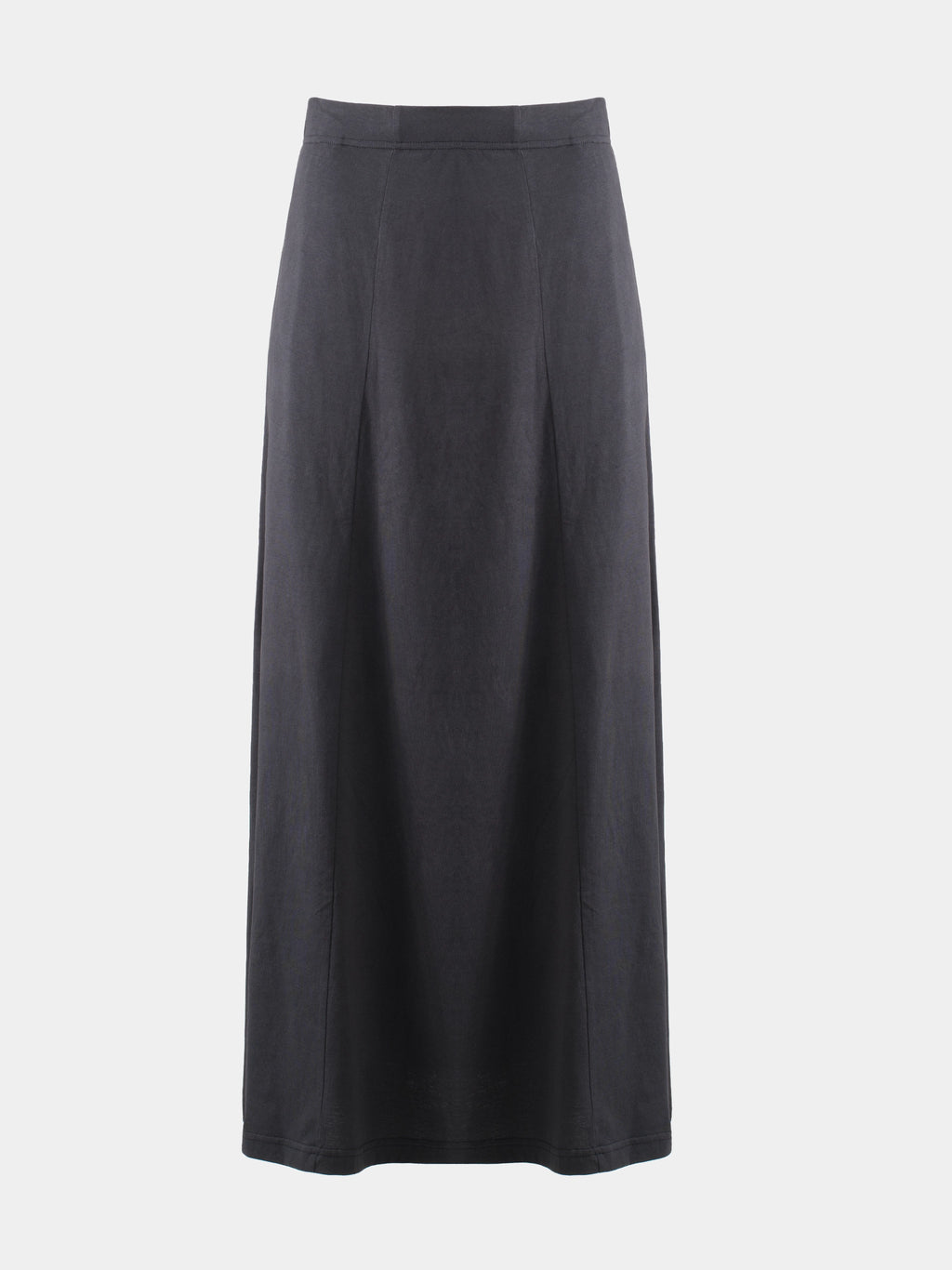Cotton A-Line Maxi Skirt - Charcoal