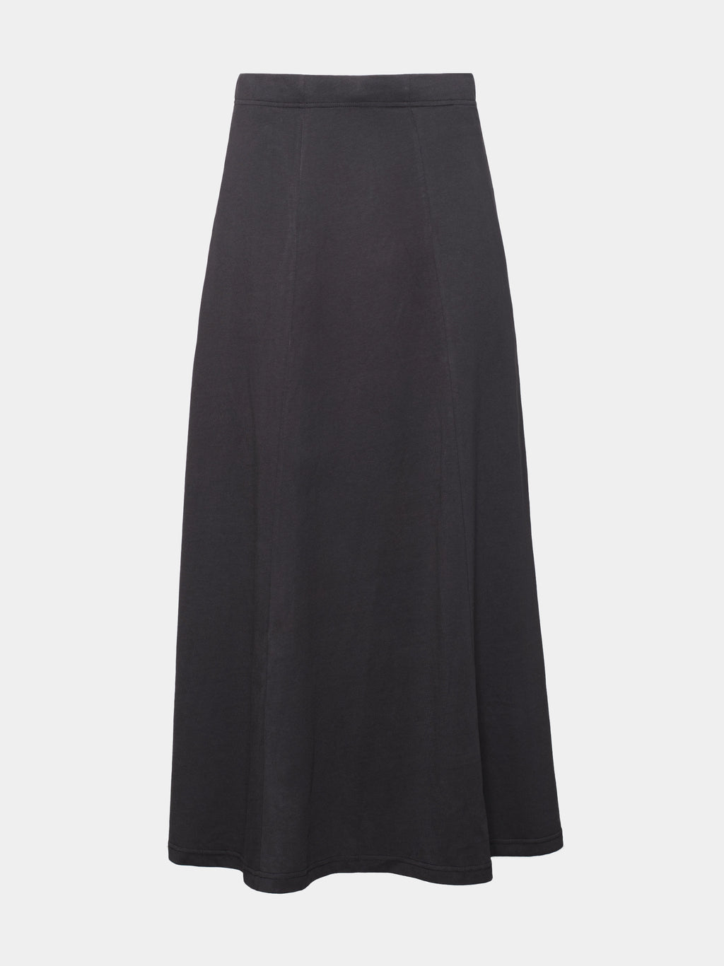 Cotton A-Line Maxi Skirt - Charcoal