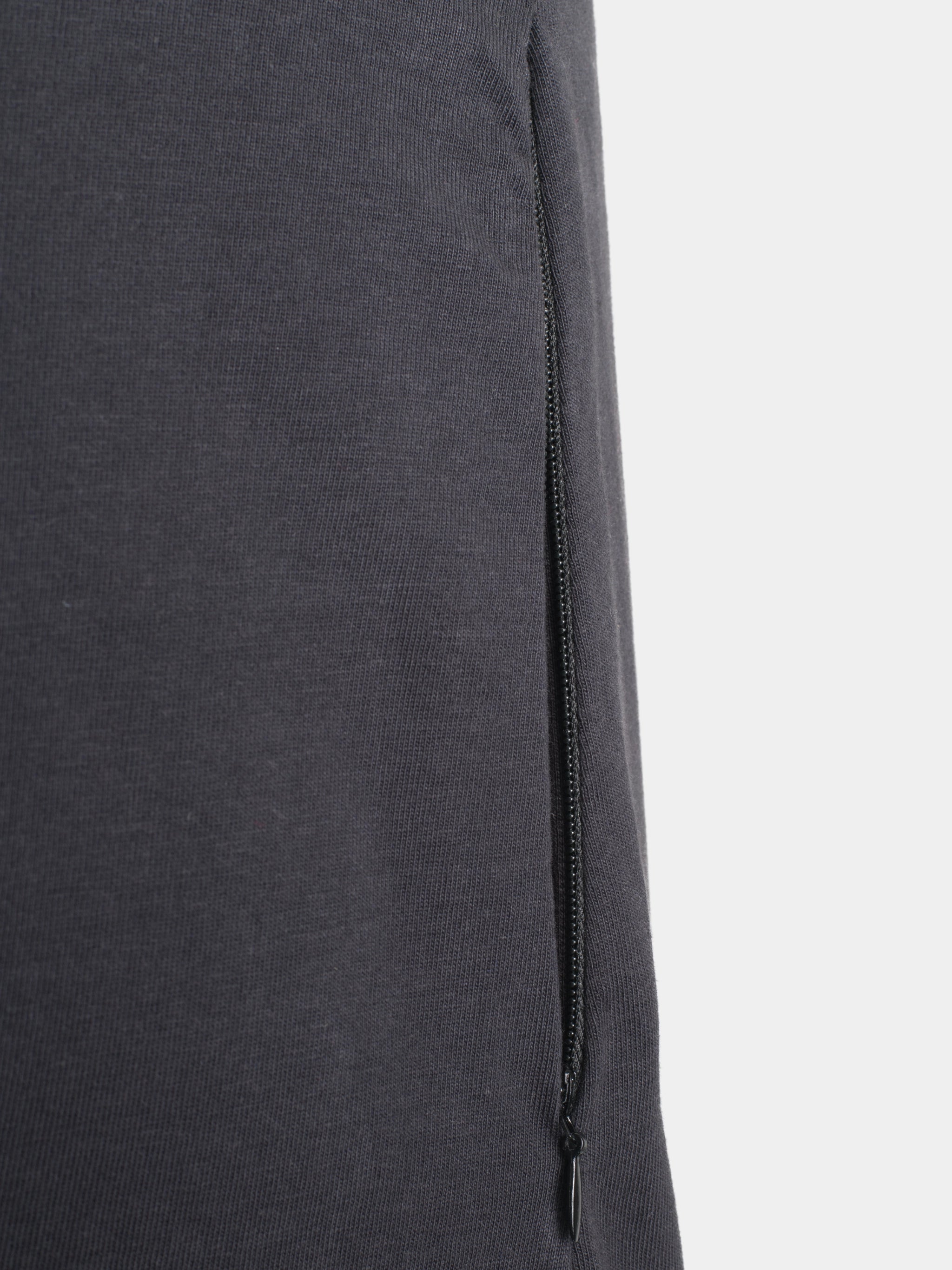 Cotton A-Line Maxi Skirt - Charcoal