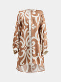 Mosaic Asymmetric Tunic - Terracotta