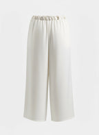 Elegant Ivory Wide-Leg Pants