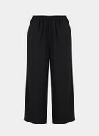 Textured Black Wide-Leg Pants