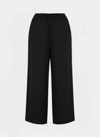 Textured Black Wide-Leg Pants